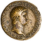 obverse of Nero RIC I² 215