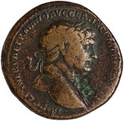 obverse of Trajan RIC II 519_SESTERTIUS