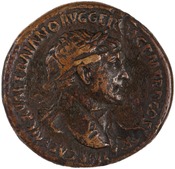 obverse of Trajan RIC II 479_SESTERTIUS