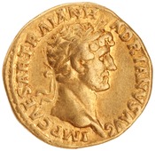 obverse of Hadrian RIC II 582-585