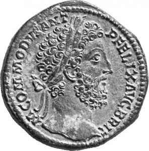 obverse of Commodus RIC III 549