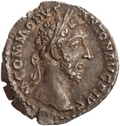 obverse of Commodus RIC III 80_DENARIUS