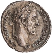 obverse of Antoninus Pius RIC III 171A_DENARIUS