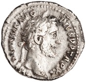obverse of Antoninus Pius RIC III 168_DENARIUS