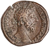 obverse of Marcus Aurelius RIC III 1215