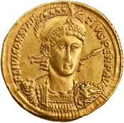 obverse of Constantius II RIC VIII 180