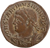 obverse of Constantine I RIC VII 289