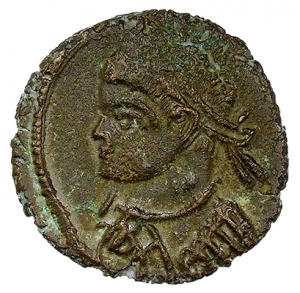 obverse of Constantine I RIC VII 490