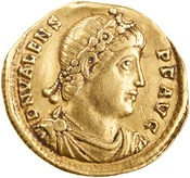 obverse of Valens RIC IX 25B