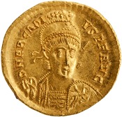 obverse of Arcadius RIC X 7
