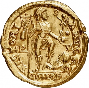reverse of Honorius RIC X 1328