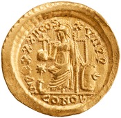 reverse of Theodosius II RIC X 328