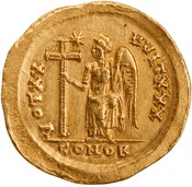 reverse of Theodosius II RIC X 228