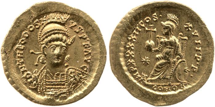 reverse of Theodosius II RIC X 293