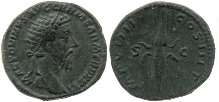 obverse of Marcus Aurelius RIC III 1219