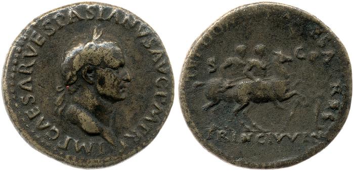 obverse of Vespasian RIC II 54
