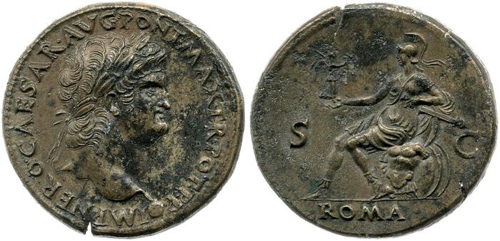 obverse of Nero RIC I² 516