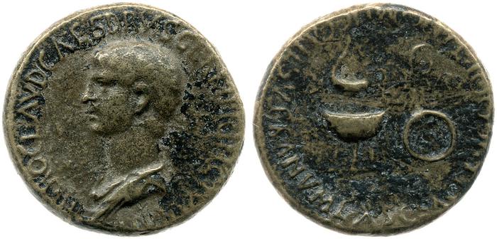 obverse of Claudius RIC I² 107