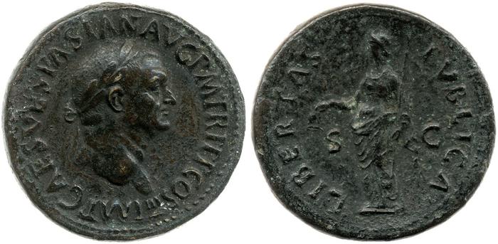 reverse of Vespasian RIC II 173