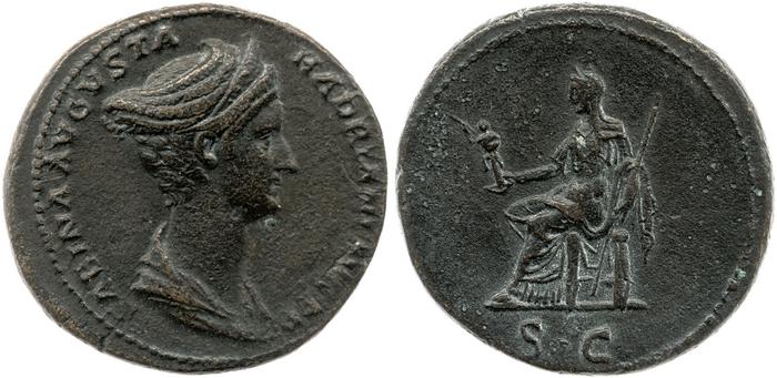 obverse of Hadrian RIC II 2496
