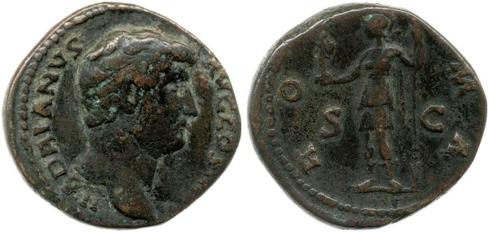 obverse of Hadrian RIC II 2419