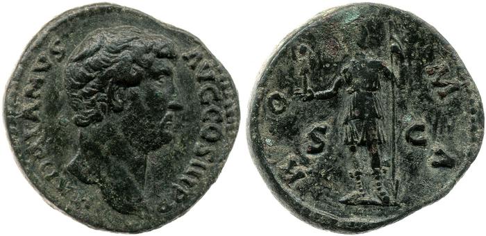 reverse of Hadrian RIC II 2419