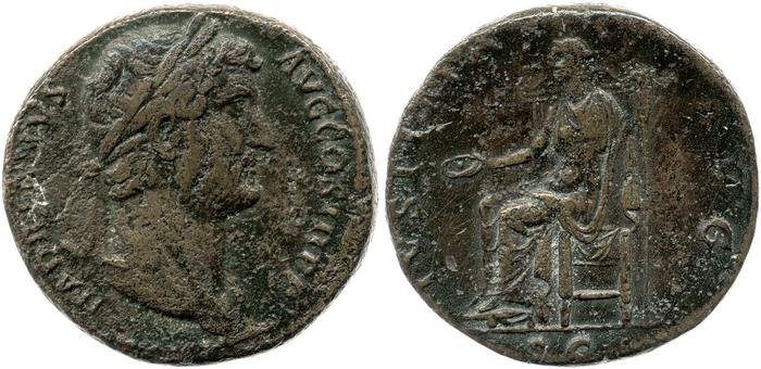 reverse of Hadrian RIC II 2271-2272