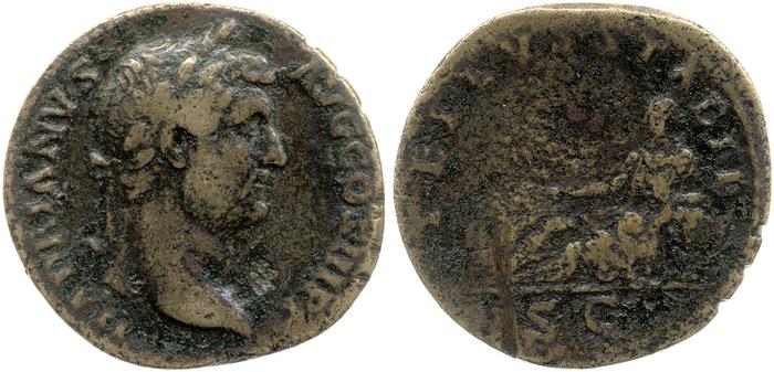 obverse of Hadrian RIC II 2178-2181