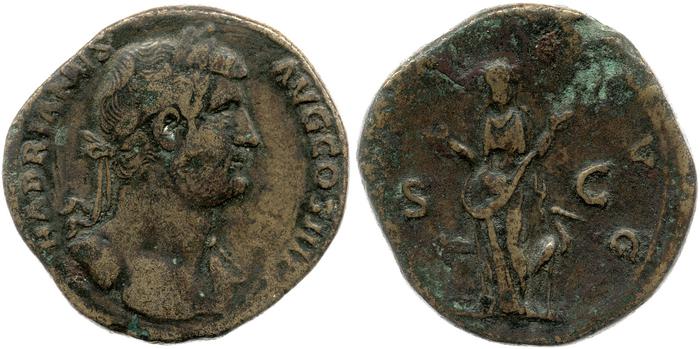 obverse of Hadrian RIC II 2133