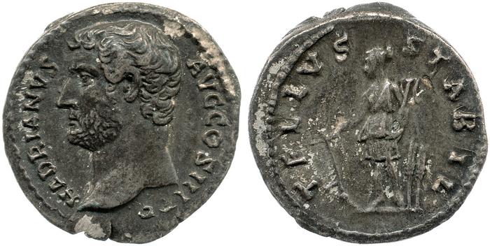 obverse of Hadrian RIC II 2054