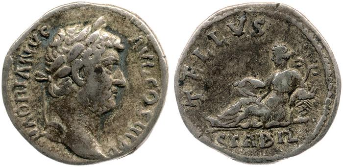 obverse of Hadrian RIC II 2050-2051