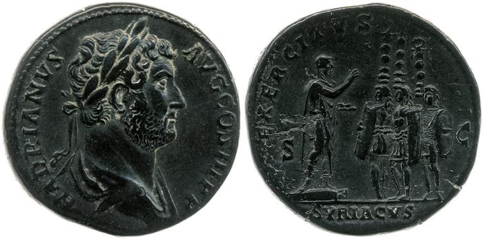 obverse of Hadrian RIC II 1964-1966