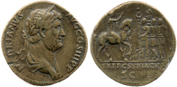 obverse of Hadrian RIC II 1956-1958