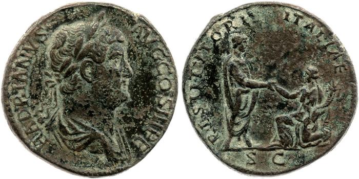 obverse of Hadrian RIC II 1875-1878