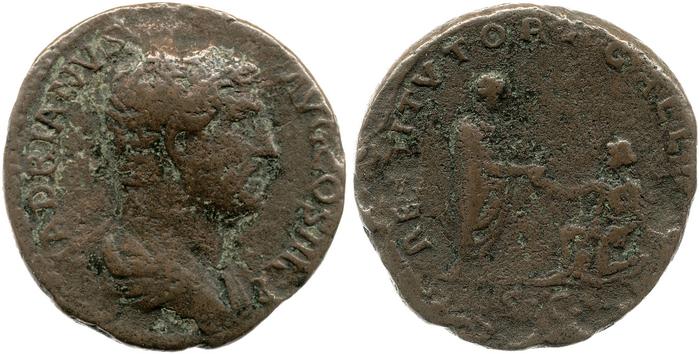 obverse of Hadrian RIC II 1855