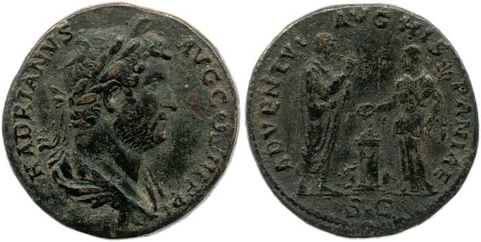 obverse of Hadrian RIC II 1752-1756