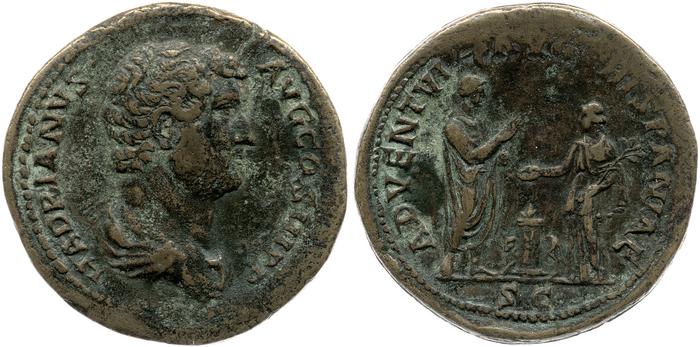 reverse of Hadrian RIC II 1752-1756