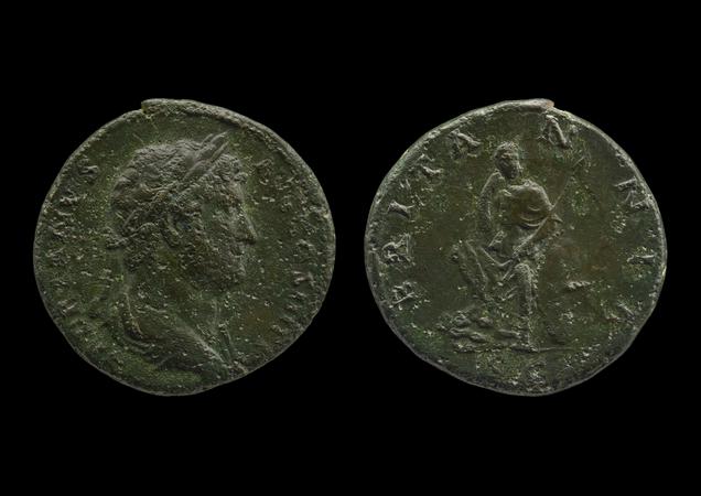 obverse of Hadrian RIC II 1632