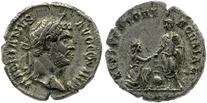 obverse of Hadrian RIC II 1566