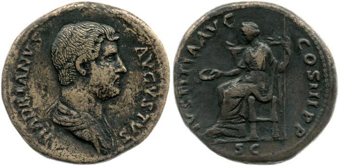 obverse of Hadrian RIC II 1220