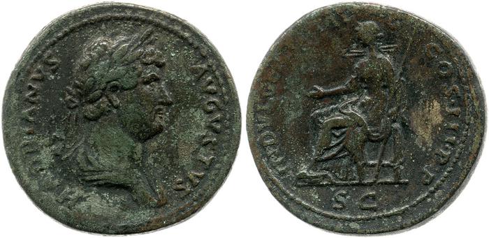 obverse of Hadrian RIC II 1202-1205
