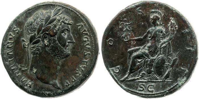 obverse of Hadrian RIC II 971-973