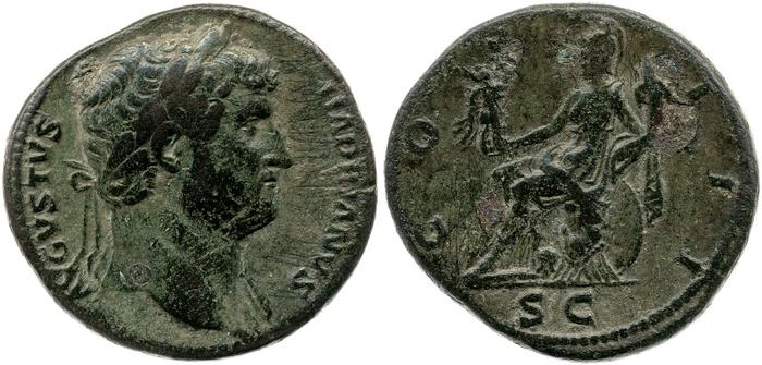 reverse of Hadrian RIC II 876