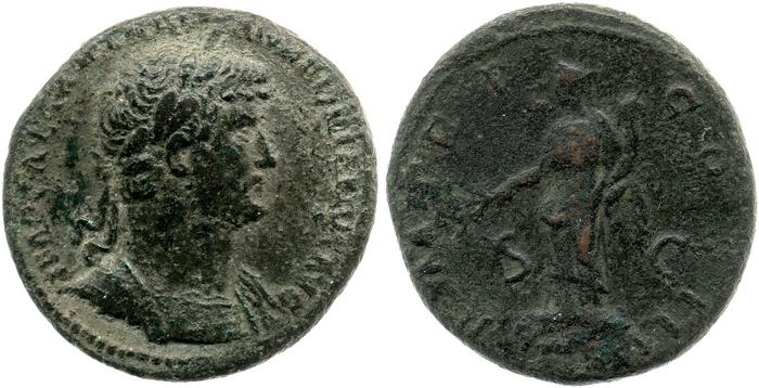 obverse of Hadrian RIC II 674
