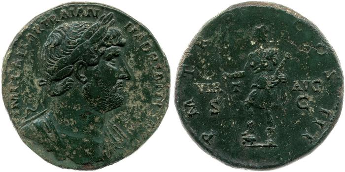 reverse of Hadrian RIC II 656-657