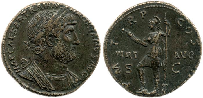 obverse of Hadrian RIC II 652