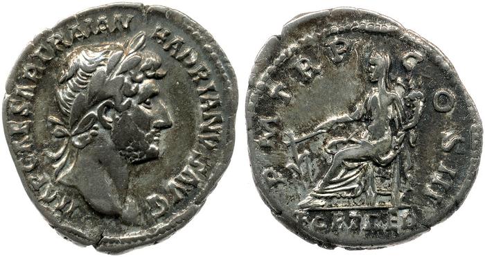 obverse of Hadrian RIC II 502-505