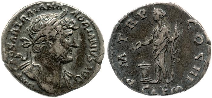 reverse of Hadrian RIC II 497-501