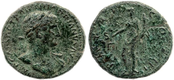 obverse of Hadrian RIC II 487