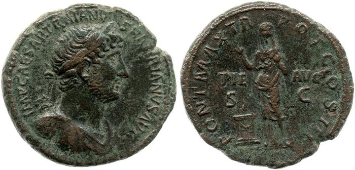 obverse of Hadrian RIC II 448
